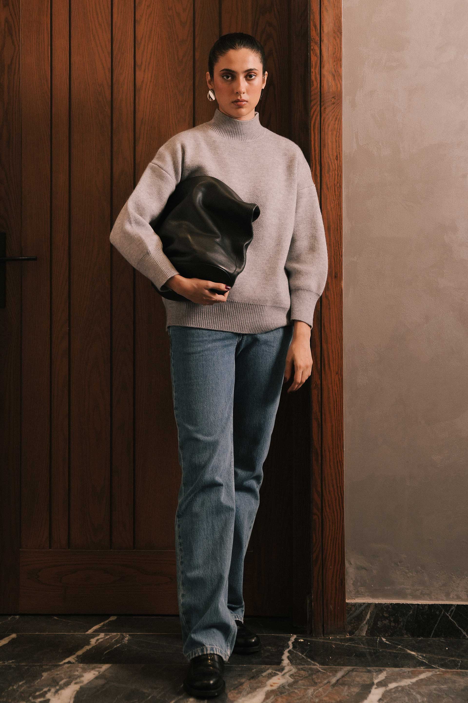 Mock Neck Relax Sweater