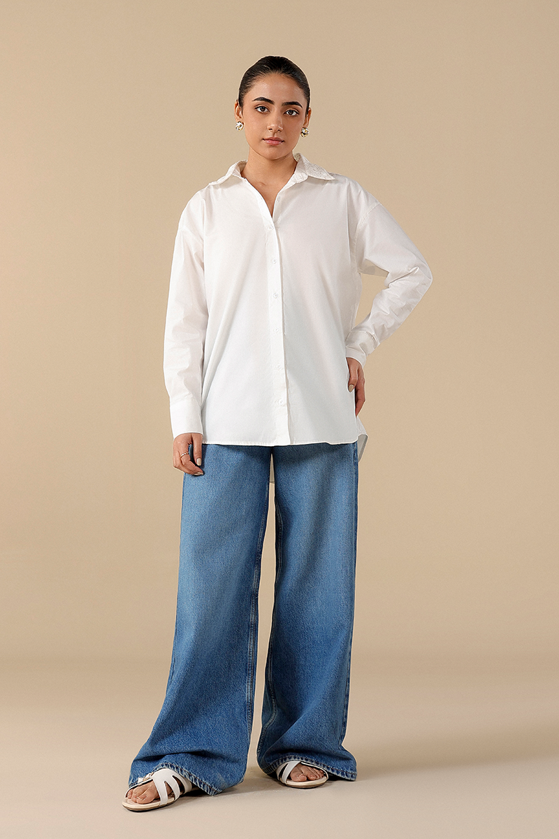 Schiffli Embroidered Shirt