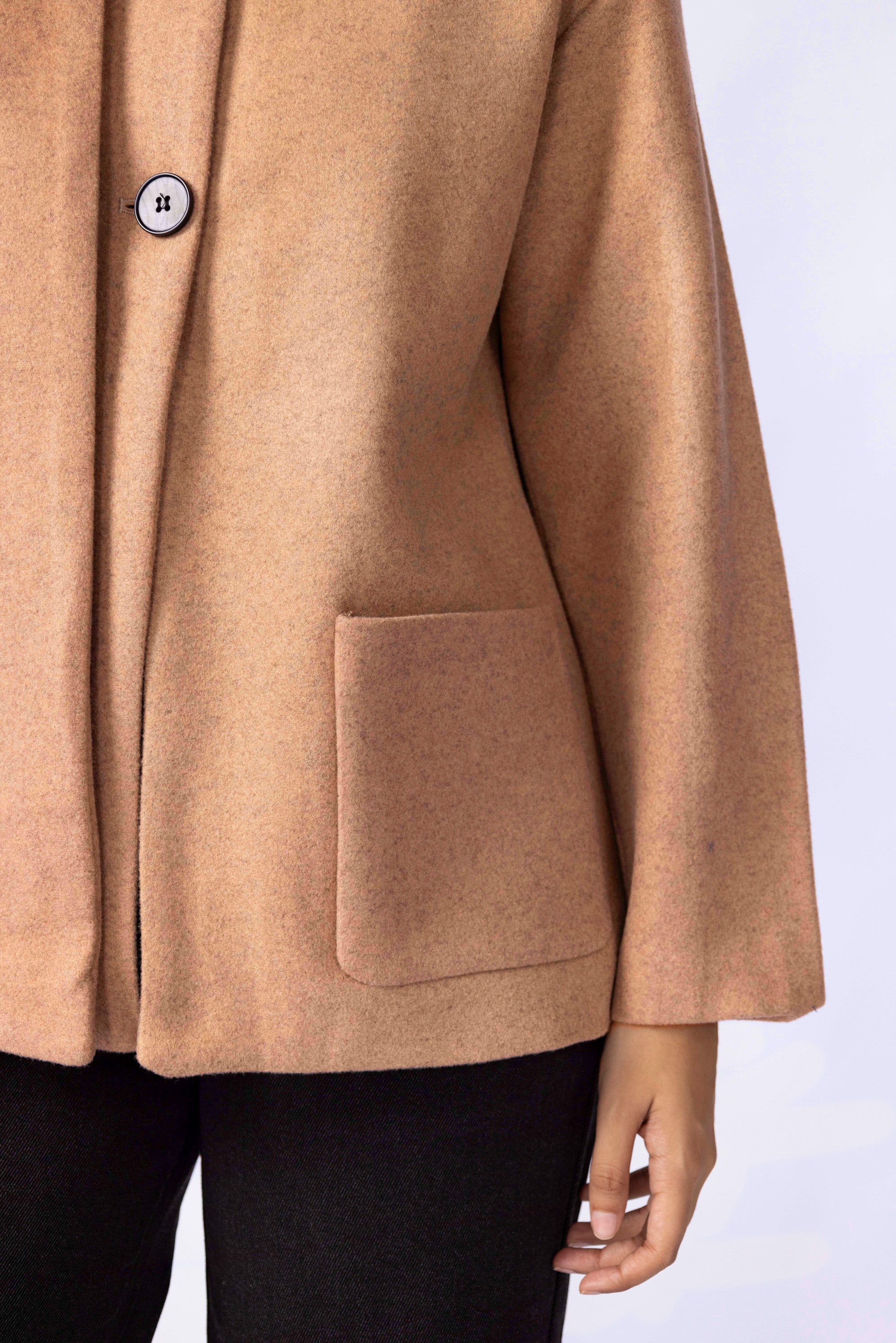 Wool Coat With Scarf