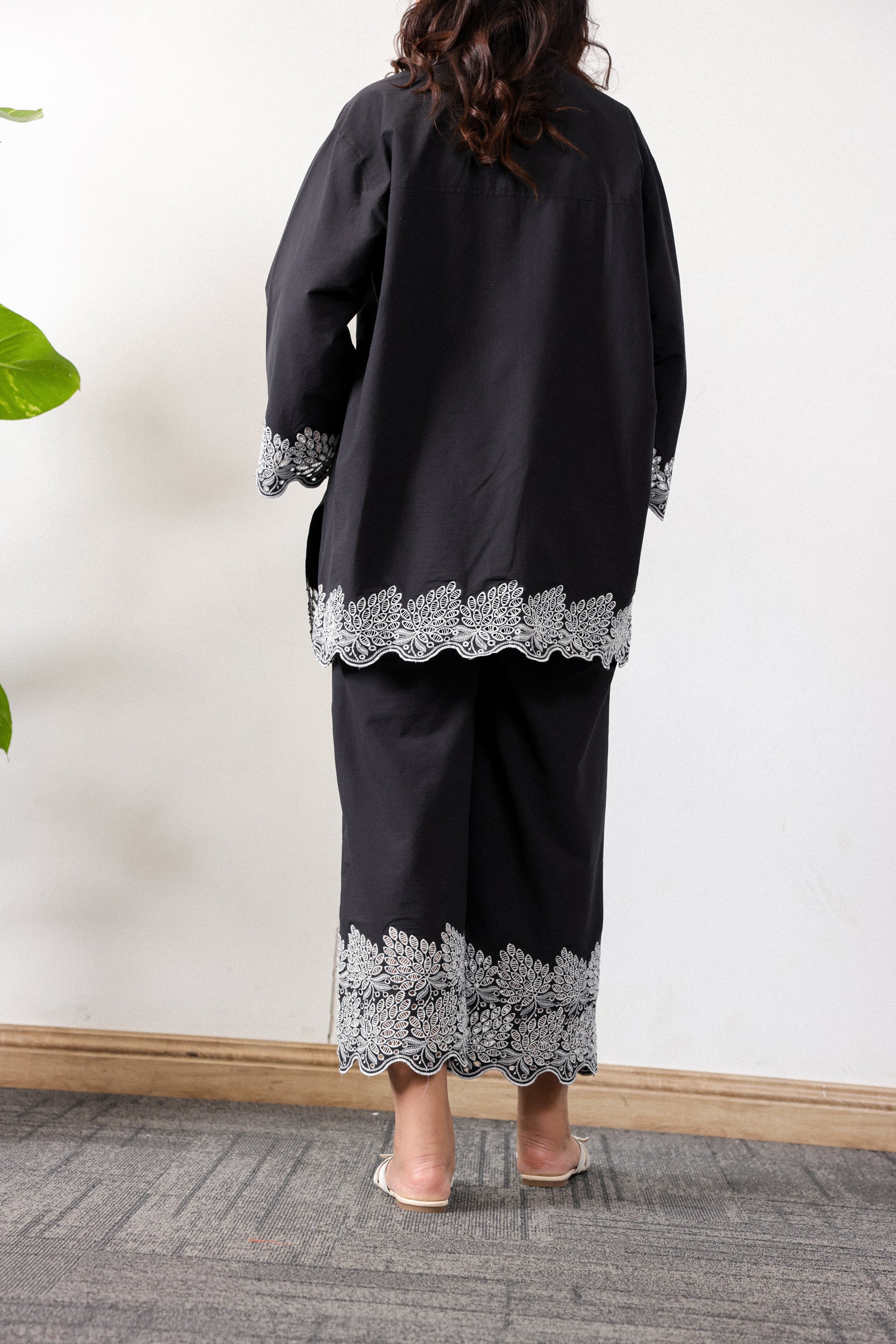 Black Culotte Pants For Women #Color_Black