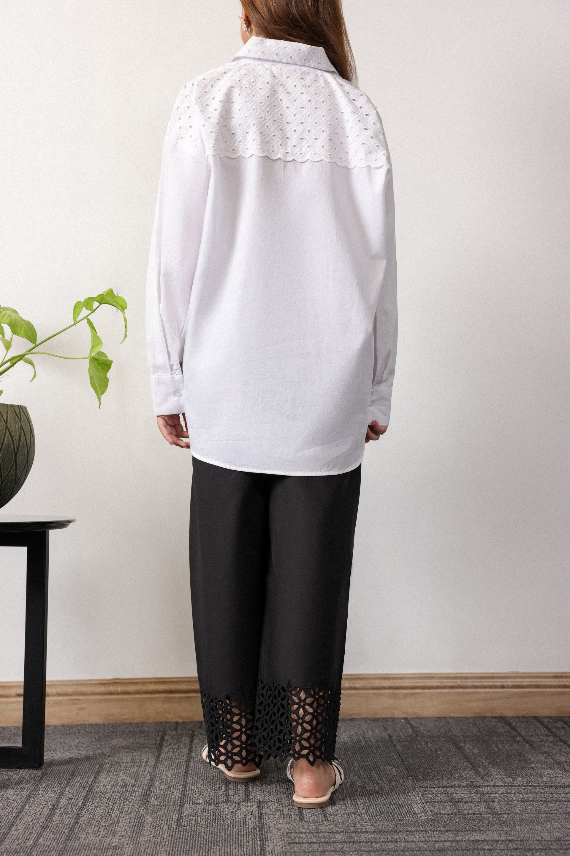 Black Culottes Trousers For Women 