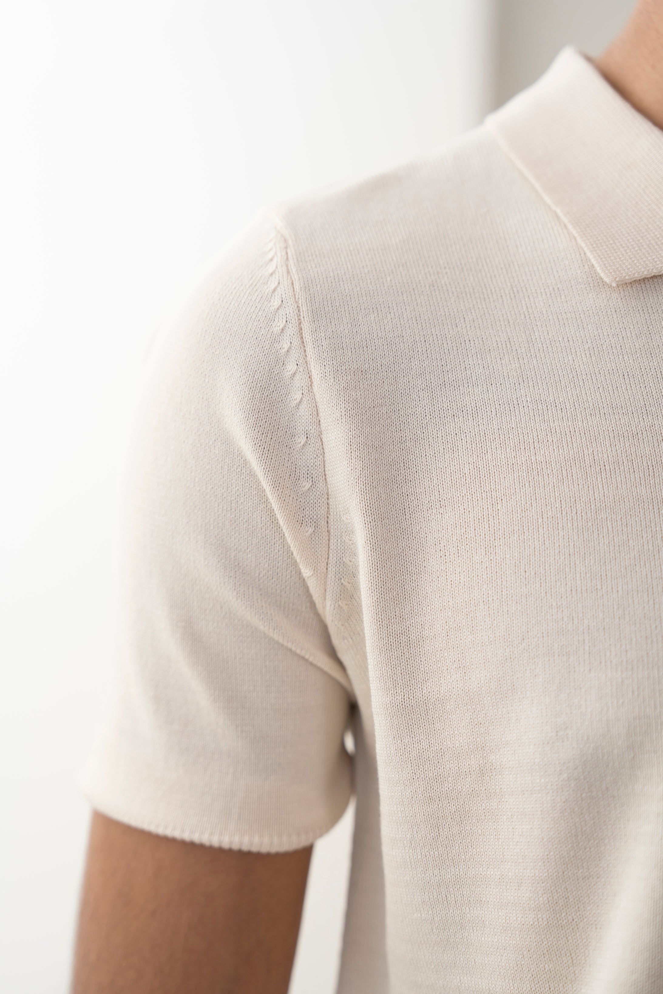Solid Knit Polo Shirt