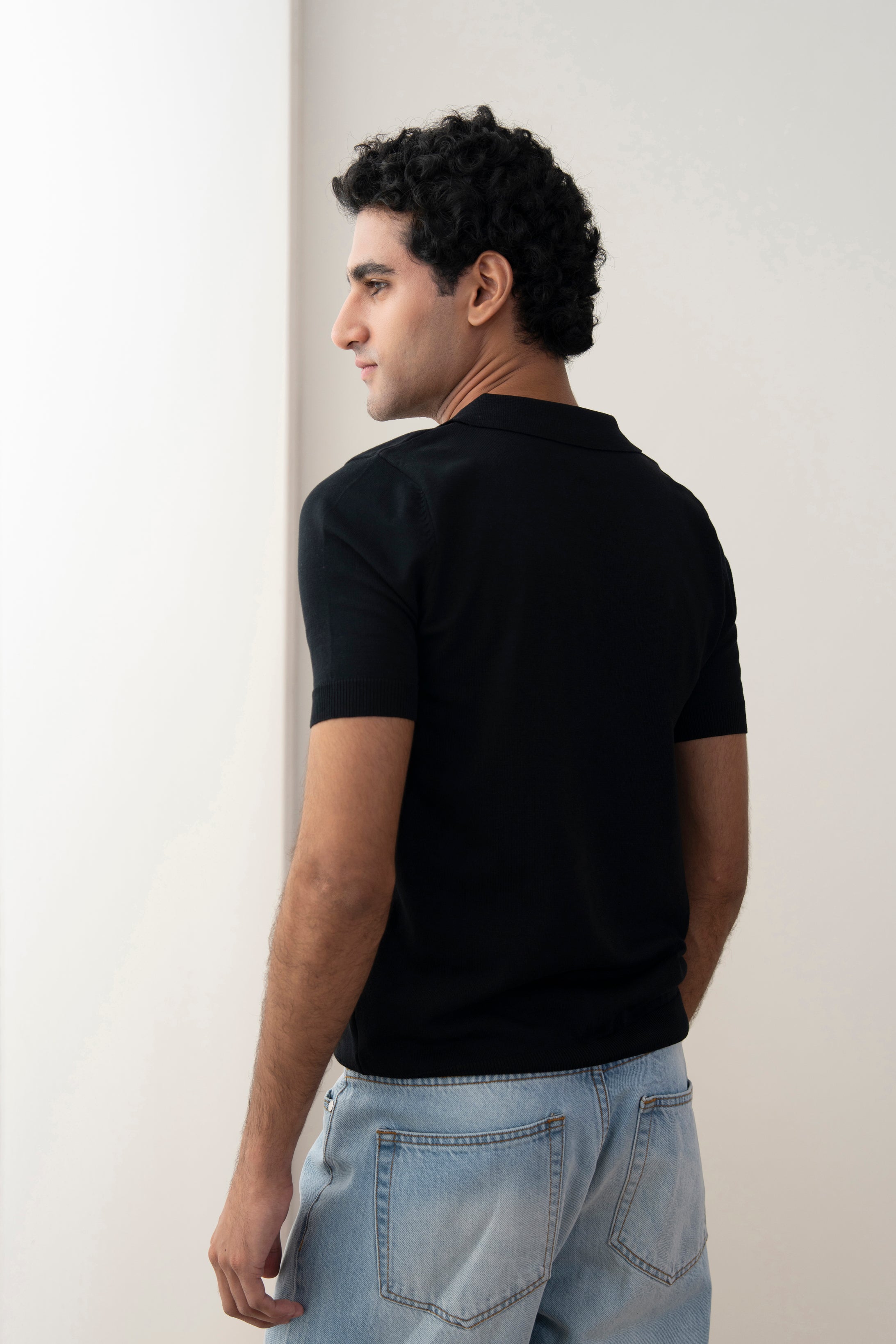 Fine Knit Polo Shirt