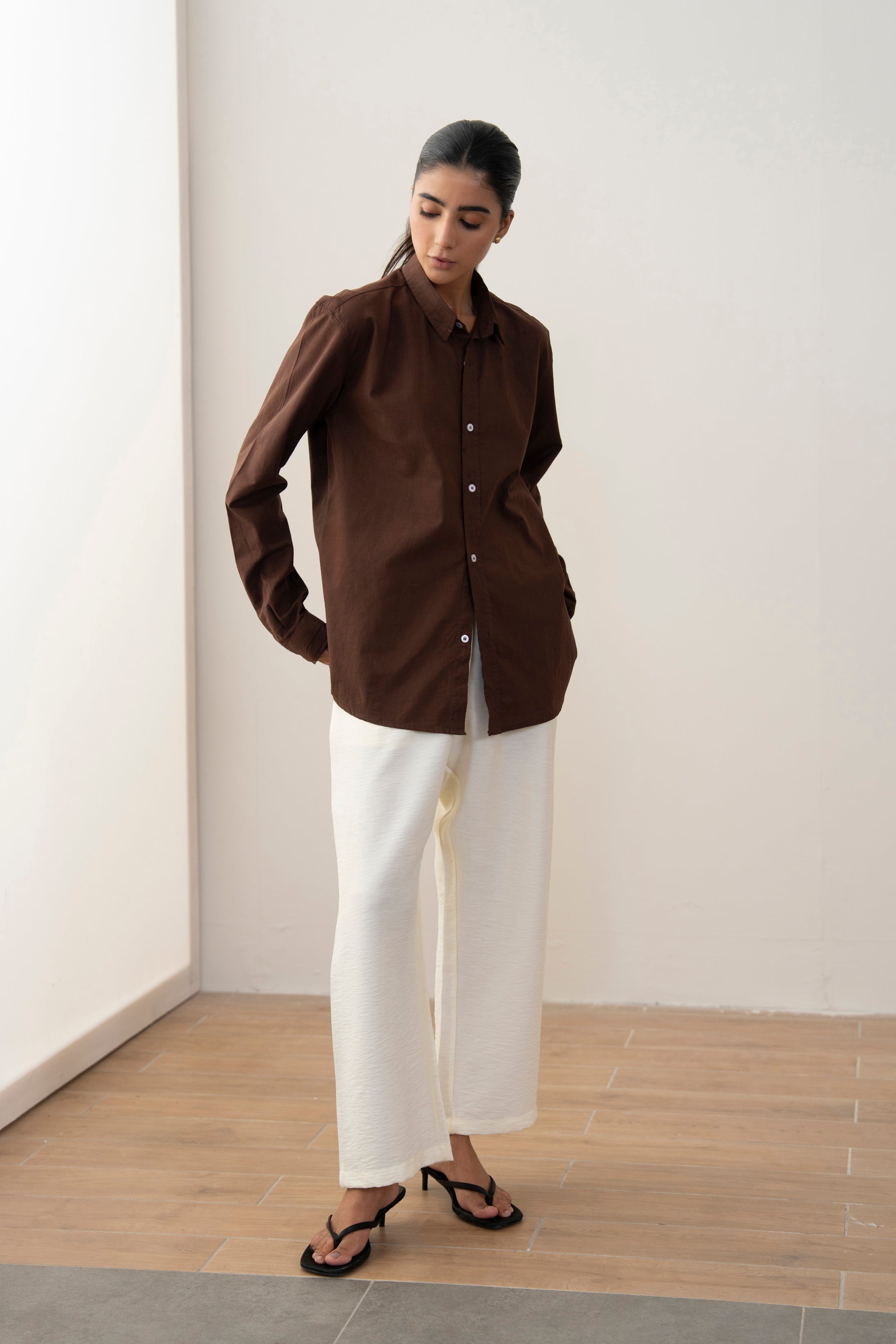Cocoa Drape Shirt