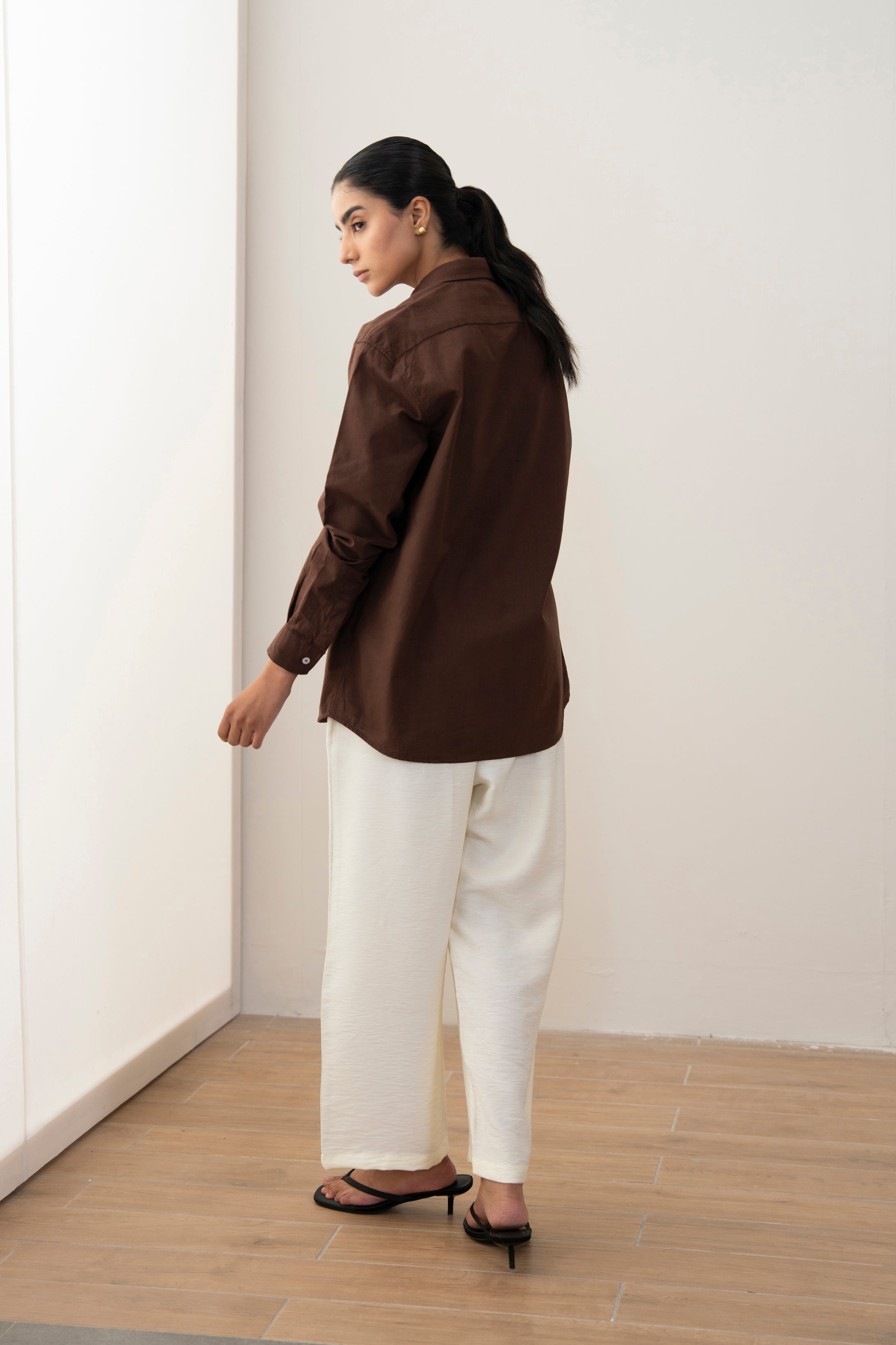 Cocoa Drape Shirt