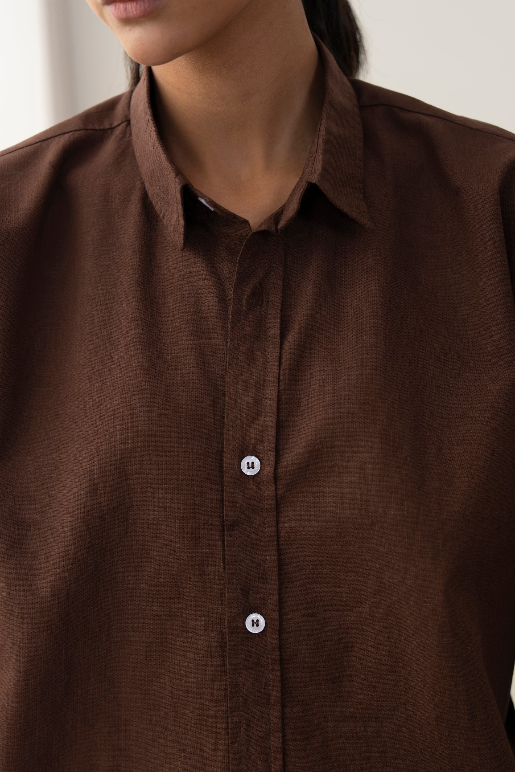 Cocoa Drape Shirt