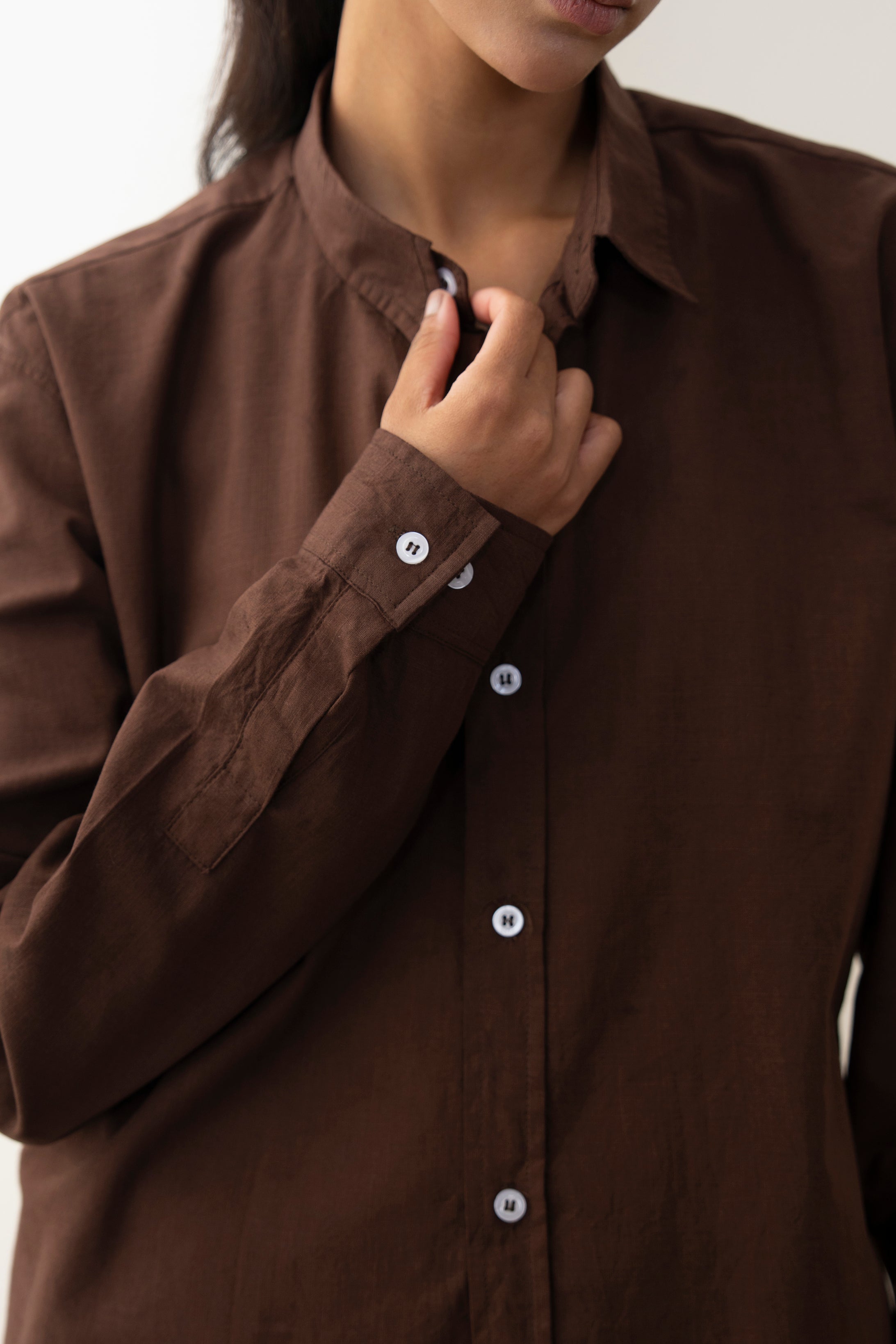 Cocoa Drape Shirt