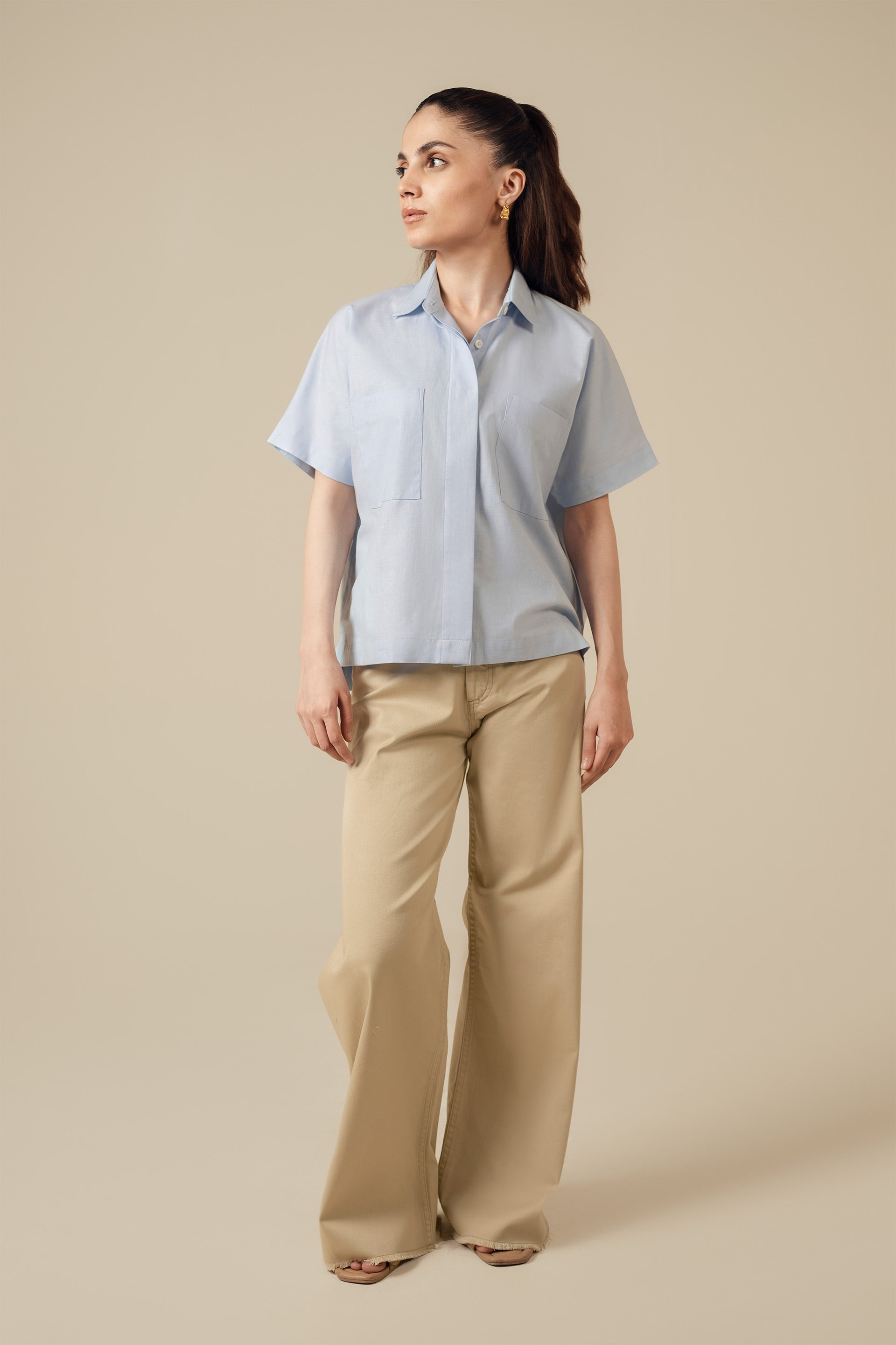 Patch-Pocket Boxy Fit Shirt - Miles