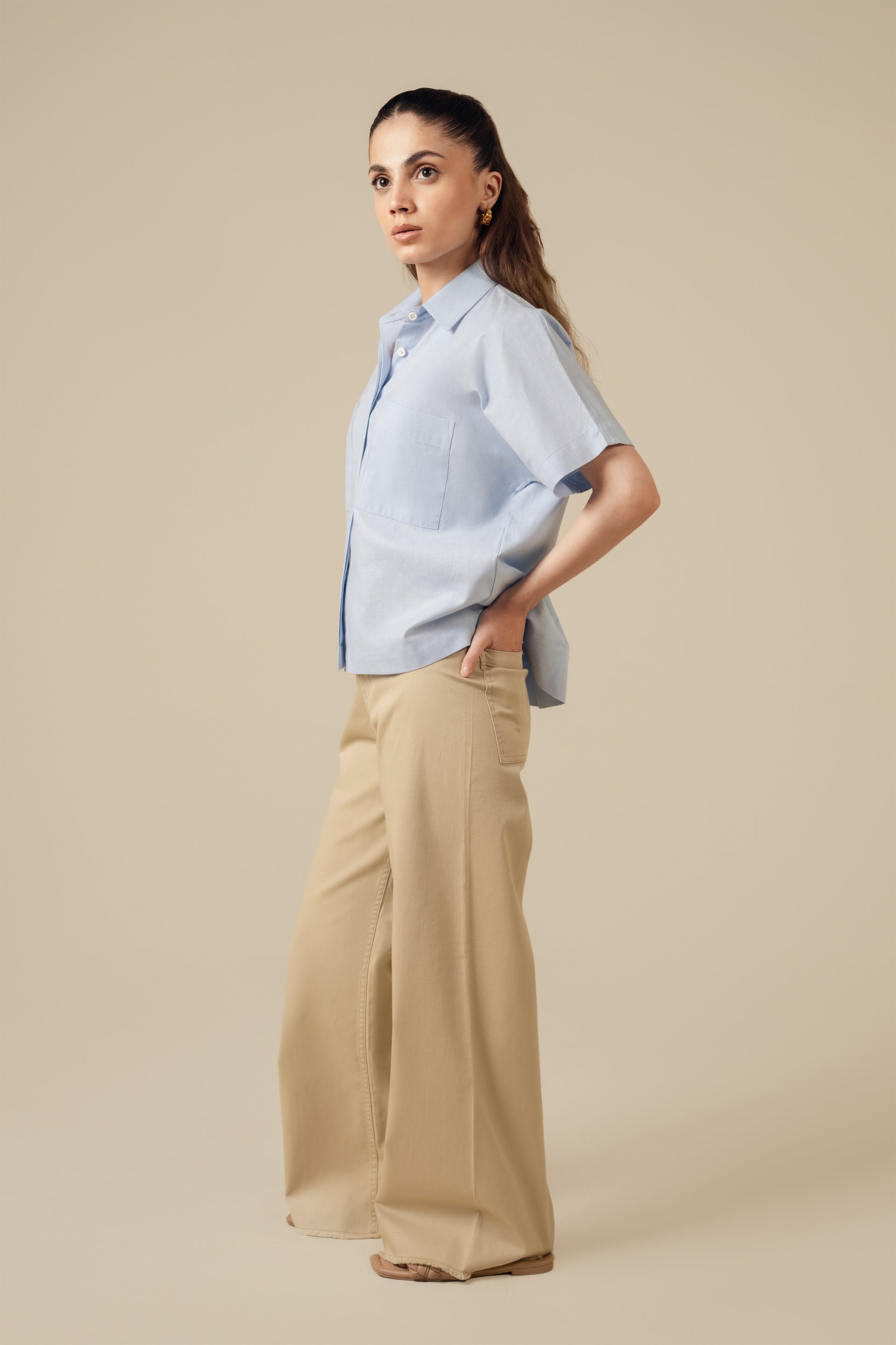 Patch-Pocket Boxy Fit Shirt - Miles