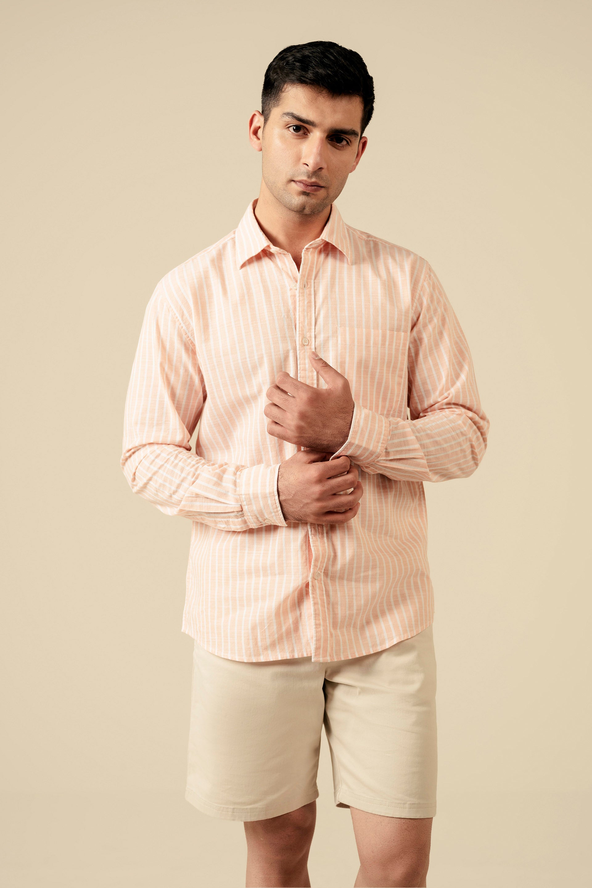 Striped Cotton-Linen Shirt - Miles