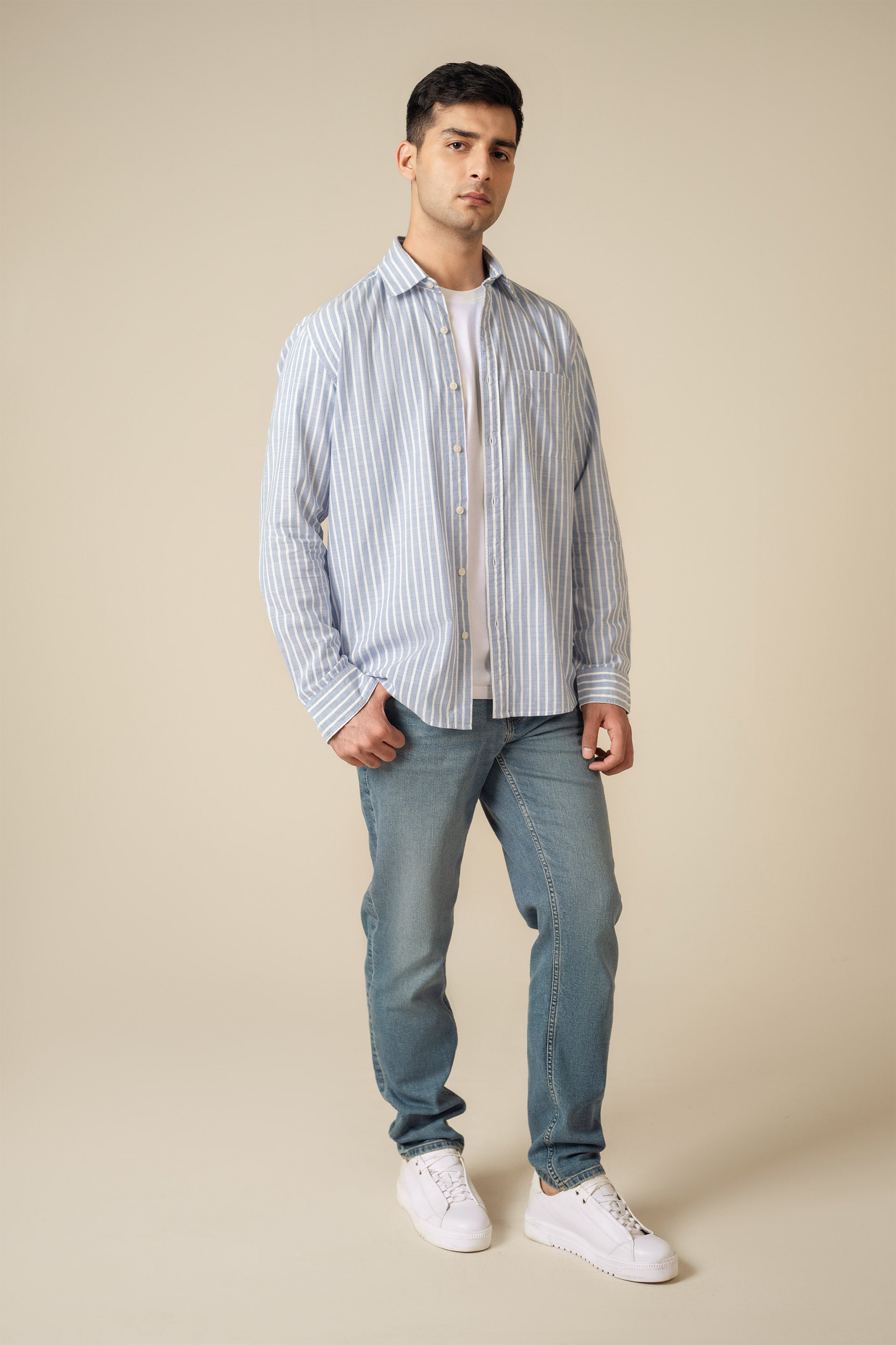 Striped Cotton-Linen Shirt - Miles