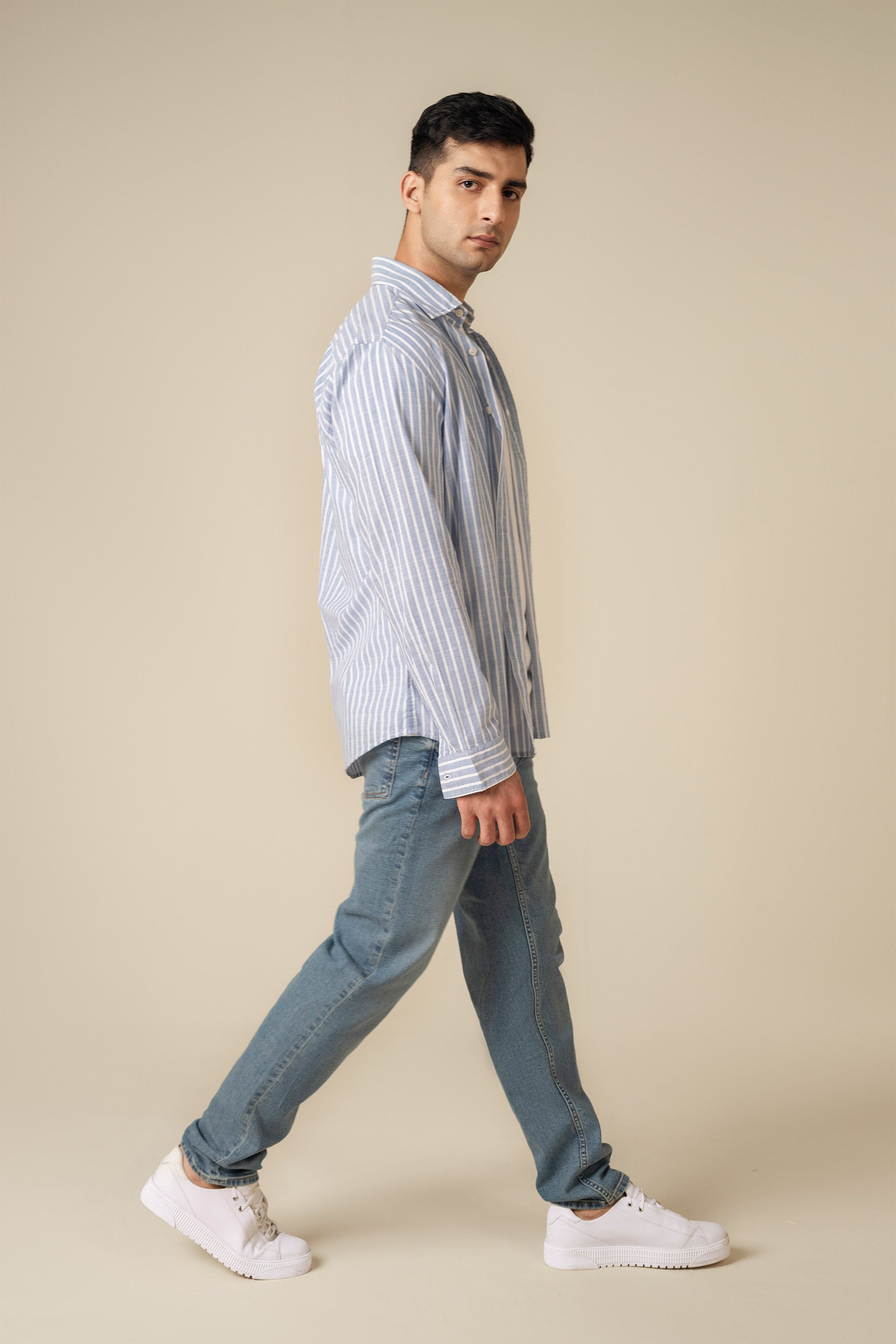 Striped Cotton-Linen Shirt - Miles