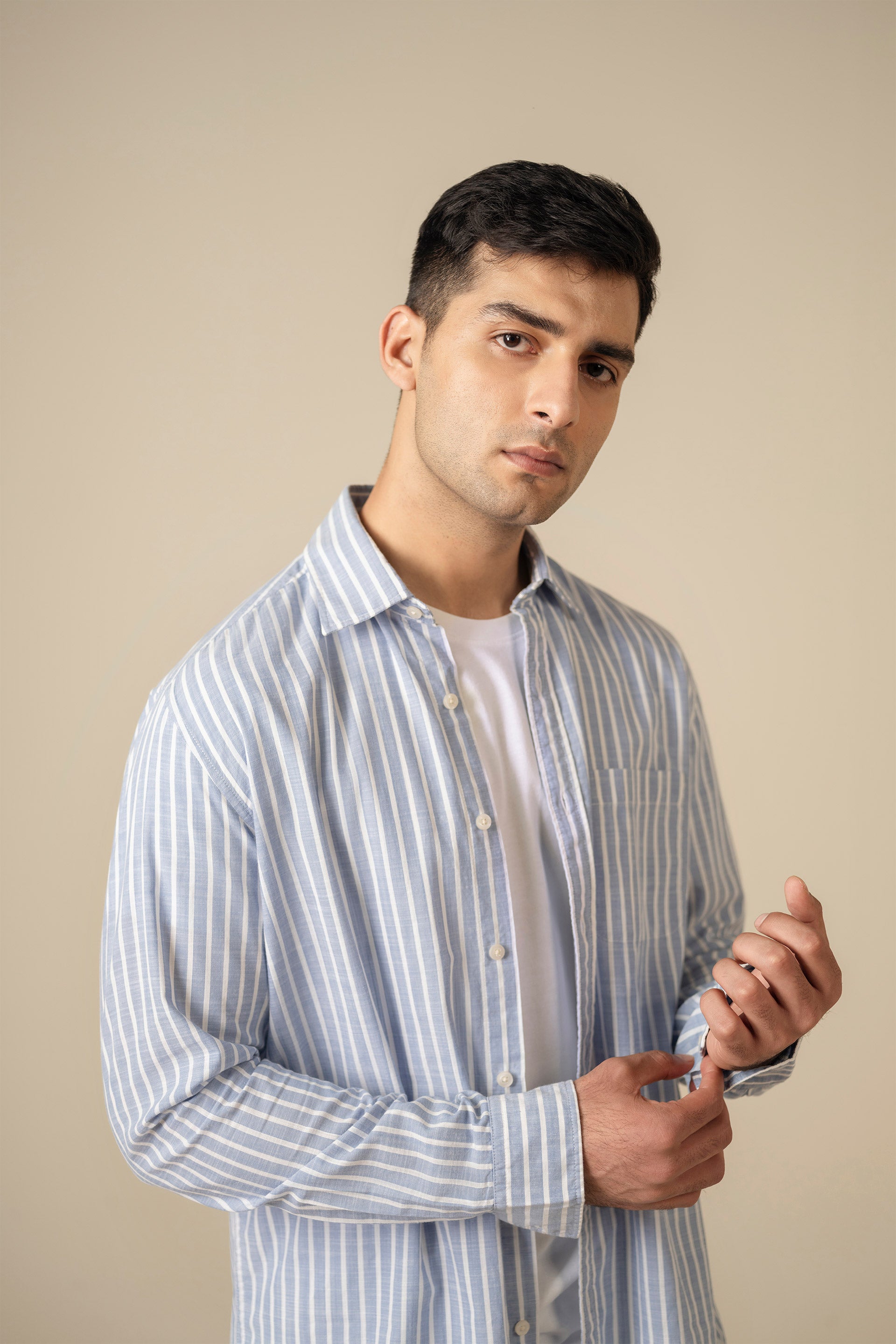 Striped Cotton-Linen Shirt - Miles