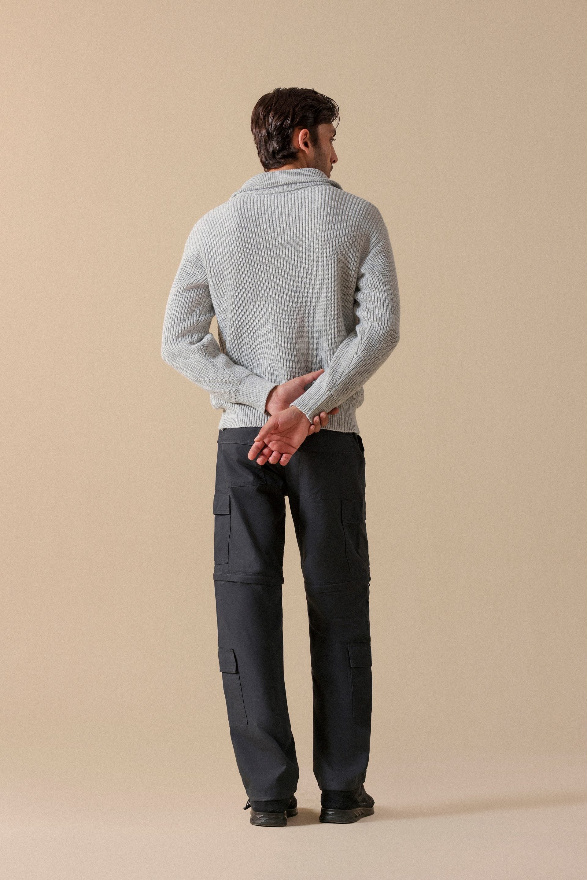 Half-Zip Polo Sweater - Miles #Color_Light Grey