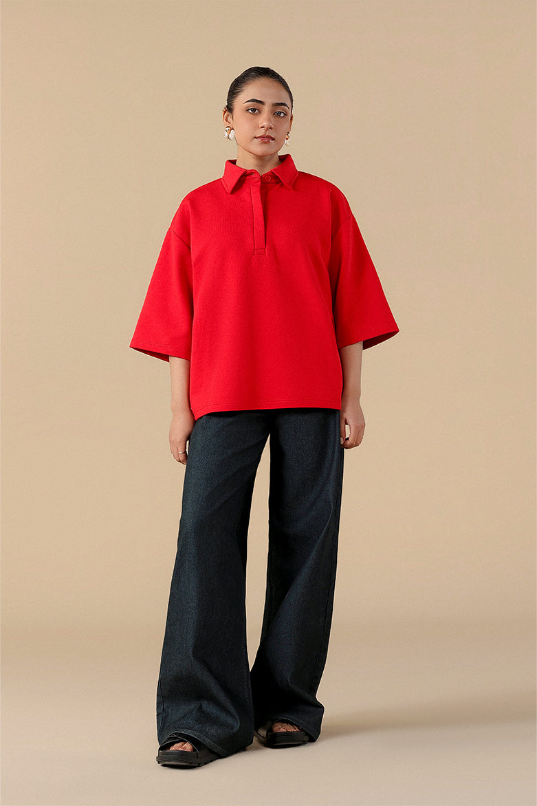 Oversized Polo Shirt for women