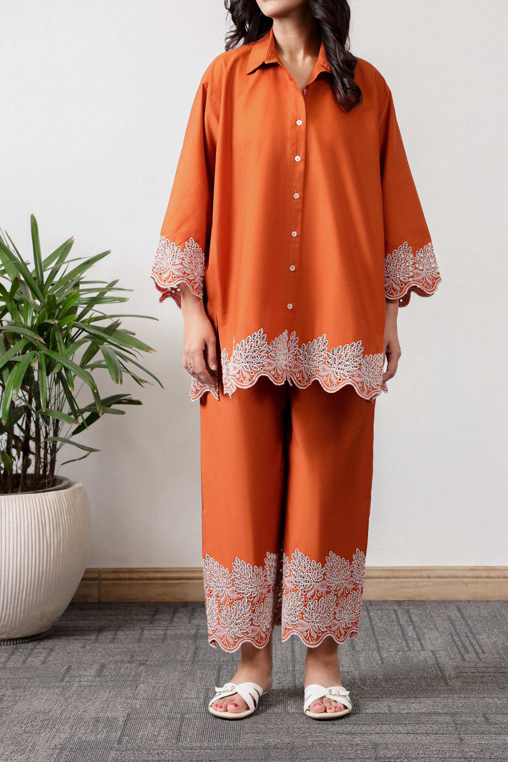 culotte trousers For women #Color_Gold Orange