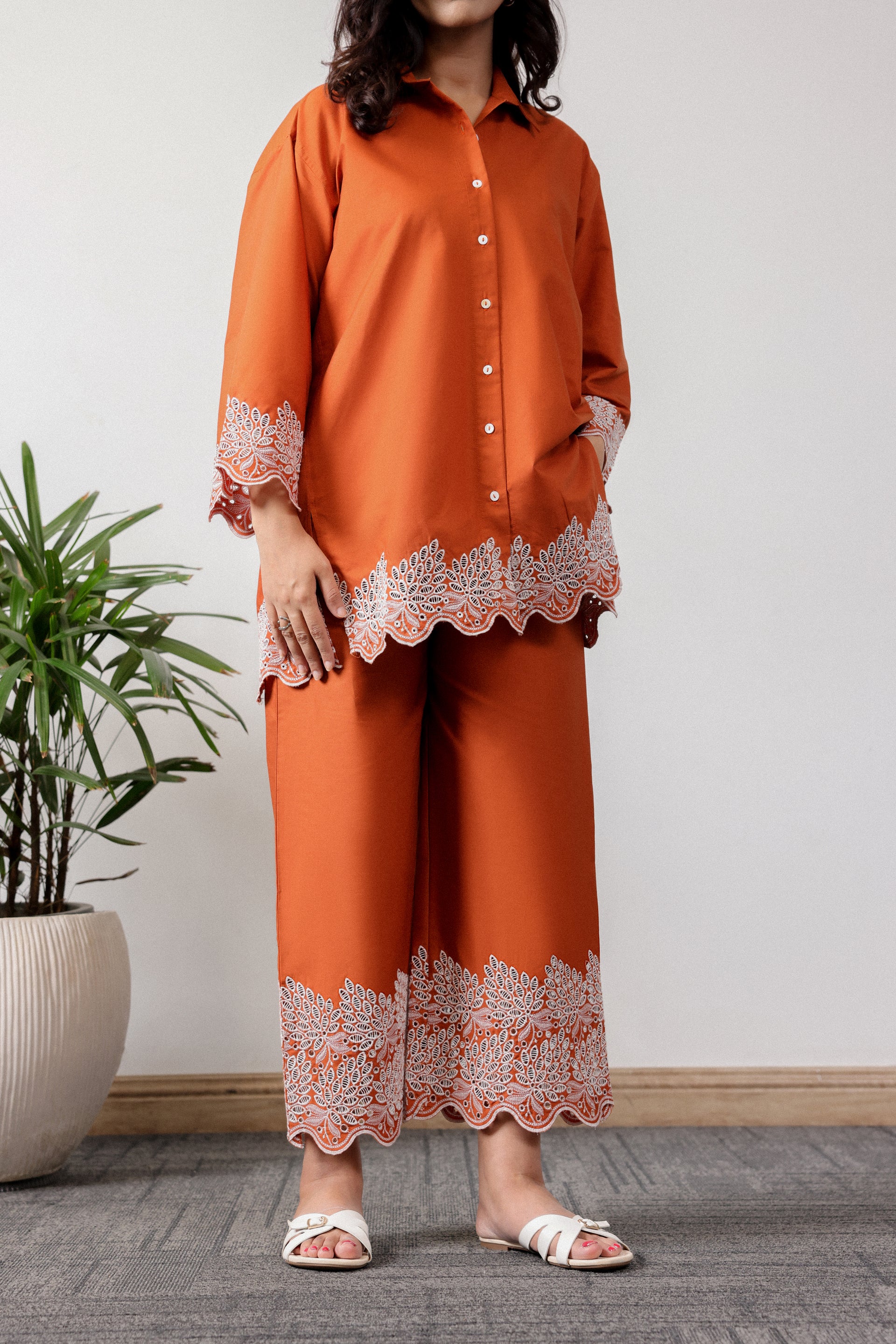culotte trousers For women #Color_Gold Orange