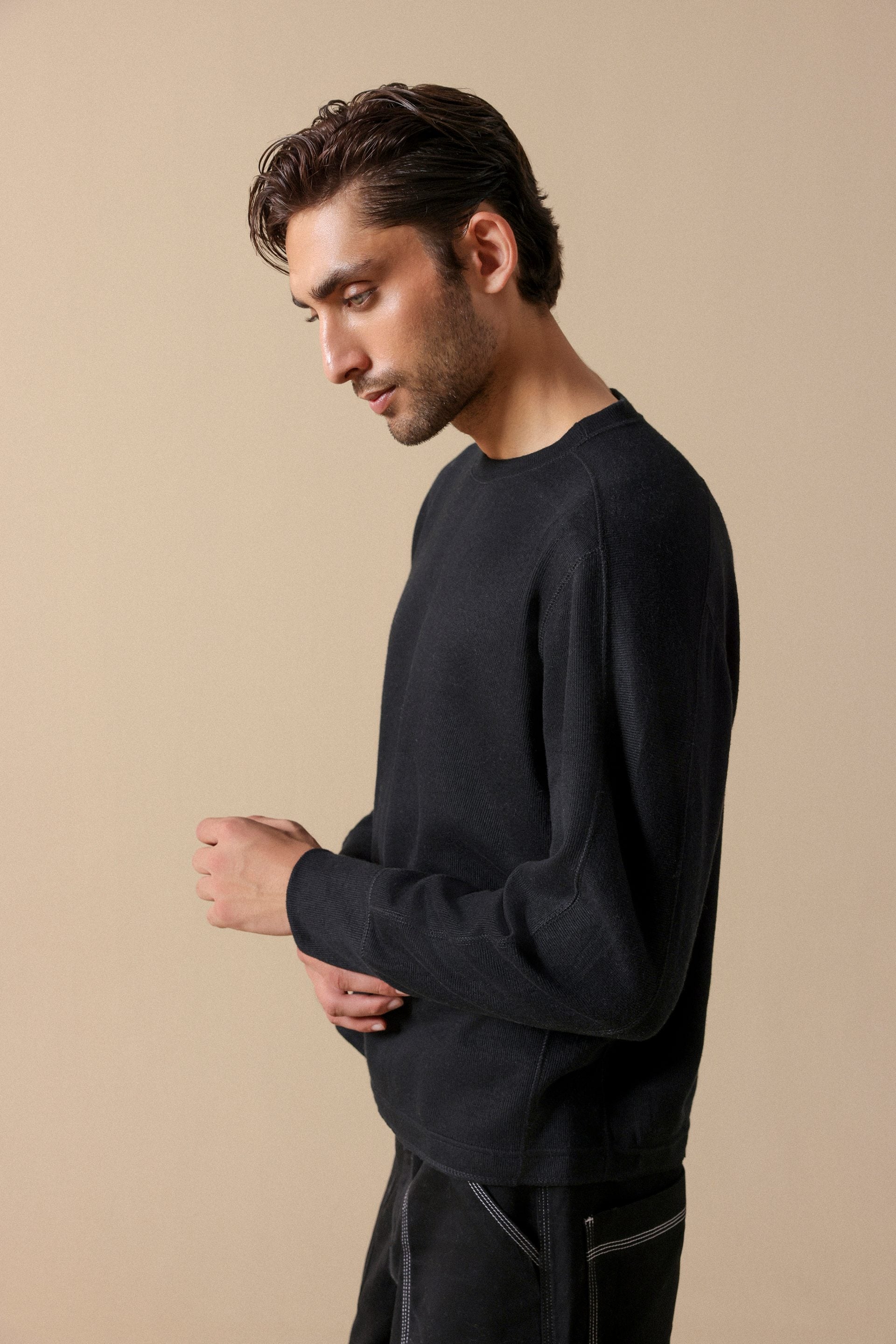 long sleeve t shirts for men #Color_Black